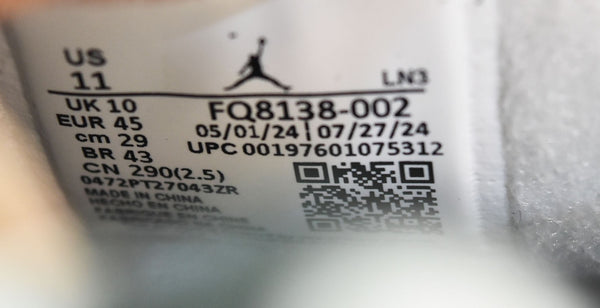 ナイキ NIKE Air Jordan 4 Retro Fear エアジョーダン4 レトロ フィアー スニーカー 黒 FQ8138-002 メンズ靴 スニーカー ブラック 29cm 103S-954