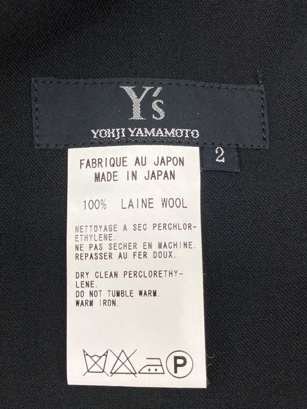 ワイズ Y's ヨウジヤマモト Yohji Yamamoto 03AW ウールギャバジン ステッチ テーラード WOOL 毛 日本製 BLACK 黒 YU-J01-100 ジャケット 無地 ブラック SIZE2 104LT-154