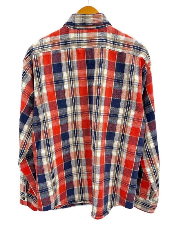 ファイブブラザー FIVE BROTHER 70s～ Vintage ヴィンテージ ネルシャツ チェックシャツ  US古着 長袖シャツ レッド Lサイズ 101MT-4088