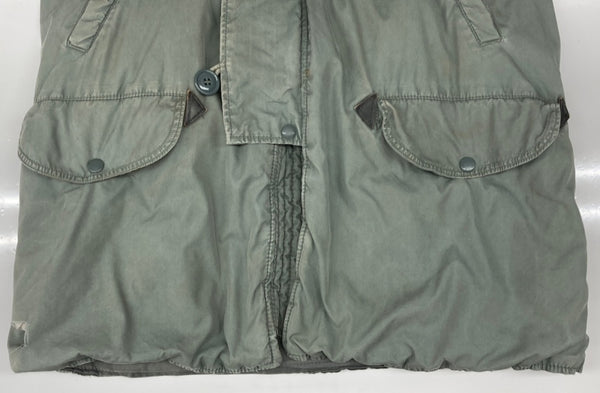 ミリタリー Military N-3B FLIGHT JACKET フライト ジャケット ジップアップ ファー フード 軍物 ARMY アウター 灰 ジャケット 無地 グレー Sサイズ 104MT-1869