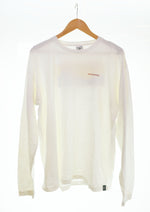 パタゴニア PATAGONIA 00s 00's Beneficial T's ロゴ バックプリント長袖Tシャツ ロンT ホワイト LLサイズ 103MT-2753