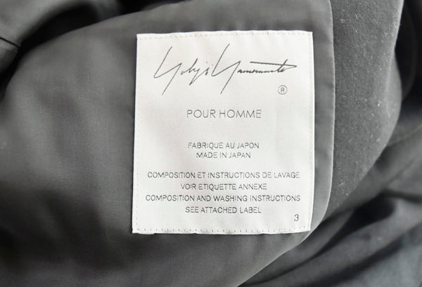 ヨウジヤマモト プールオム Yohjiyamamoto Pour Homme  21AW ボアフードジャケット ウールブルゾン 黒 HX-J17-100 3 ジャケット ブラック 103MT-1705