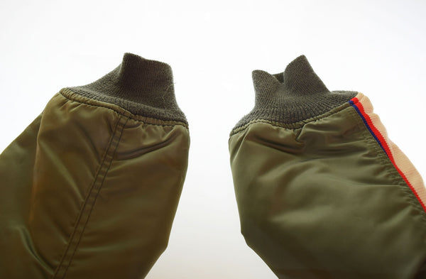 グッドイナフ Goodenough × フィネス FINESSE MA-1 USA製 Alpha 社製 90s 90's 90年代  裏原 98年 ジャケット カーキ Mサイズ 103MT-2955