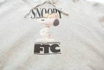 エフティーシー FTC EANUTS SNOOPY HOODY スヌーピー 起毛 パーカー パーカ グレー LLサイズ 103MT-1984