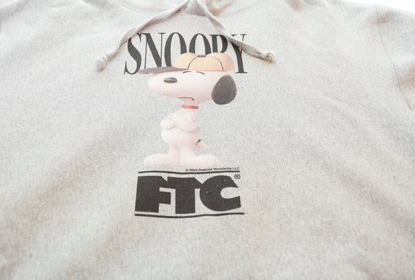 エフティーシー FTC EANUTS SNOOPY HOODY スヌーピー 起毛 パーカー パーカ グレー LLサイズ 103MT-1984