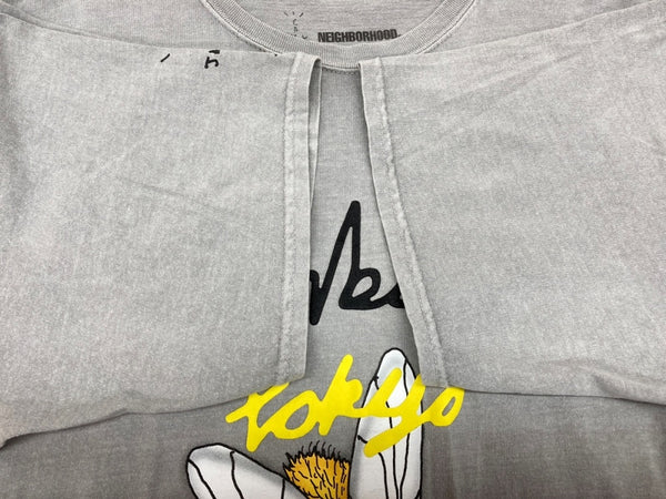 ネイバーフッド NEIGHBORHOOD × カクタスジャック Cactus Jack カルーセル CAROUSEL TEE 半袖 カットソー クルーネック コットン サイドロゴ GRAY 灰色 Tシャツ プリント グレー XLサイズ 104MT-1803