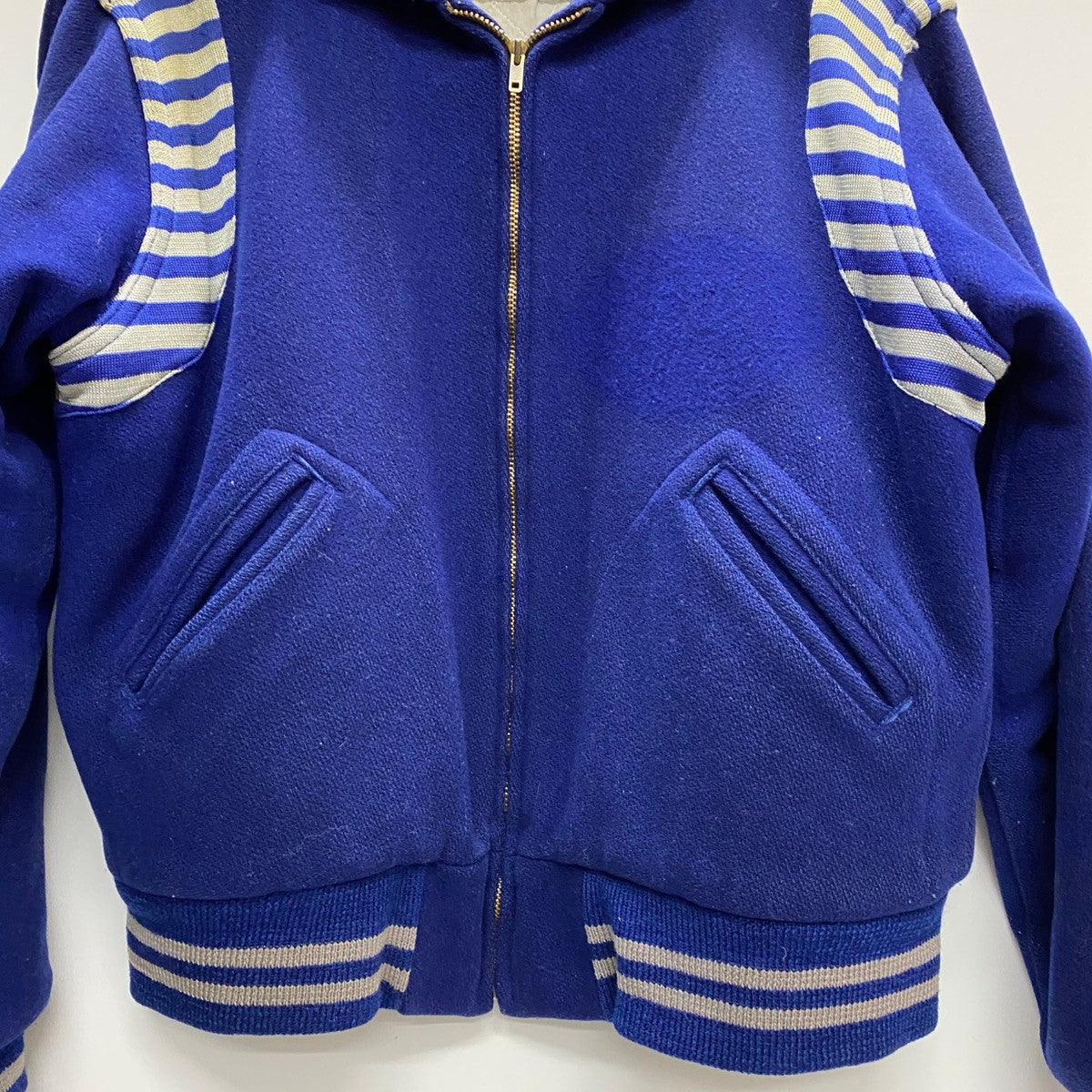 ヴィンテージ　スタジャン① VINTAGE ヴィンテージ 70s 袖レザー スタジャン M レッド メンズ