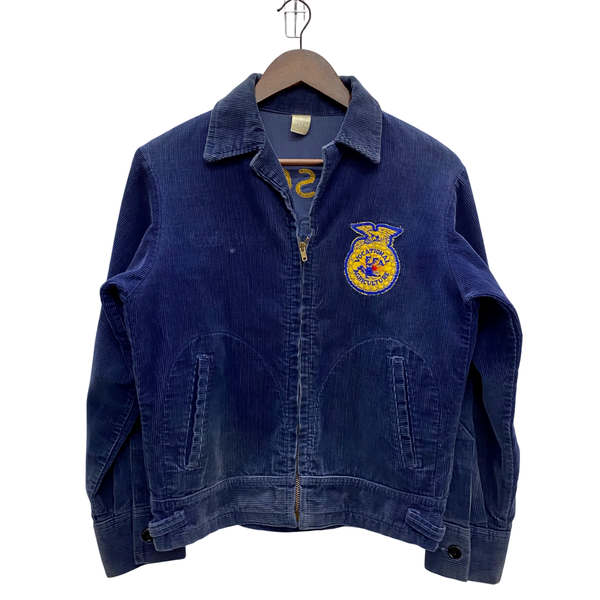 【曜日割引対象外】 ヴィンテージ vintage FFA ファーマーズジャケット コーデュロイ ジャケット ネイビー 36サイズ 201MT-4296 VB