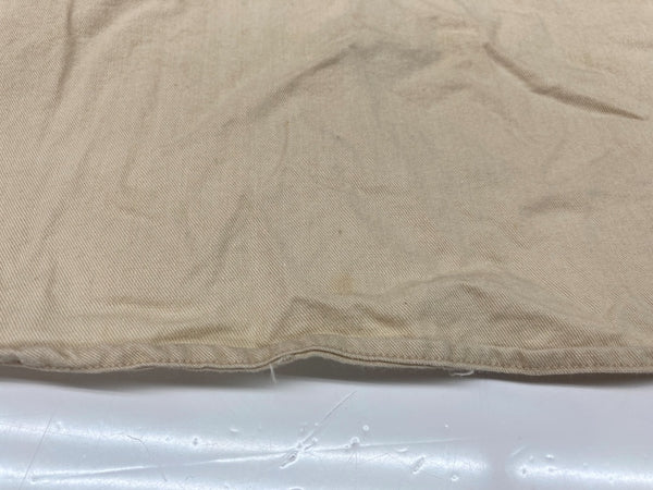 ダブルアールエル RRL 90s 三ツ星タグ MILITARY SHIRT ミリタリー サファリシャツ ステンカラー フロントボタン ヴィンテージ VINTAGE ラルフローレン RALPH LAUREN コットン 北マリアナ諸島製 BEIGE 長袖シャツ 無地 ベージュ Lサイズ 104MT-1971