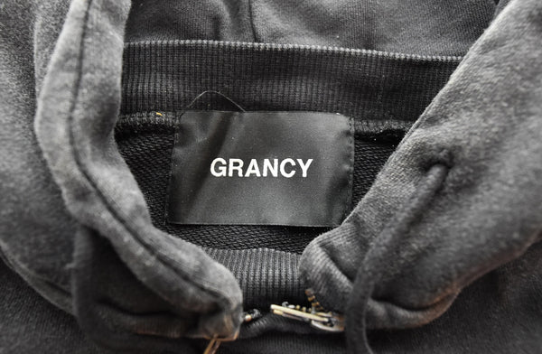 グランシー GRANCY HeavyWeight ZipDesign Hoodie ヘビーウェイト ジップデザイン フーディー パーカ ブラック Sサイズ 103MT-3165