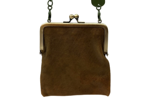 キャピタル KAPITAL SHOULDER POUCH がま口 ショルダー ポーチ チェーン 斜めがけ バッグ 茶 バッグ メンズバッグ ショルダーバッグ・メッセンジャーバッグ 無地 ブラウン 104B-49