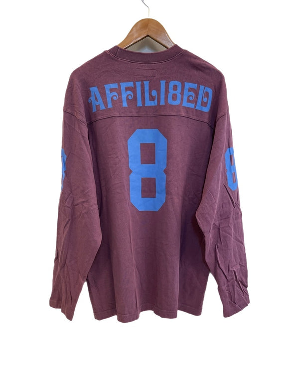 シュプリーム SUPREME Affiliated L/S football Top アフィリエイト フットボールトップ ナンバリング 紫 ロンT パープル Mサイズ 101MT-5050