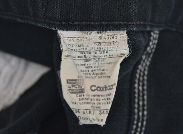 カーハート Carhartt  USA製 ダブルニー ペインター パンツ GOODフェード 黒 ボトムスその他 ブラック 34 103MB-376