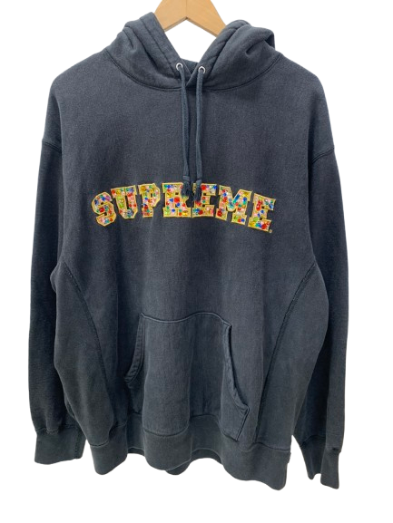 シュプリーム SUPREME Jewels Hooded Sweatsshirt ジュエルロゴ パーカ ブラック 201MT-2731