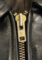 バンソン VANSON 襟付きシングル ライダース レザー ジャケット USA製 アメリカ製 黒  表記サイズ38 ジャケット ブラック 101MT-4559