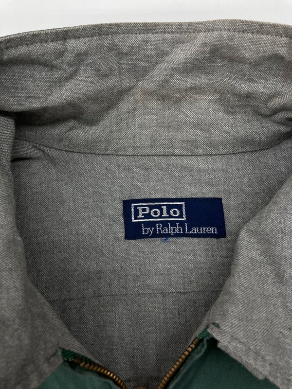 ラルフローレン RalphLauren 80s 90s SWING TOP JACKET スイング トップ ジャケット ジップアップ ワッペン 刺繍 アウター 緑 ジャケット ロゴ グリーン 104MT-2274