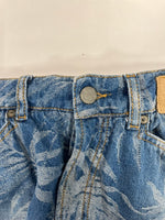 パームエンジェルス PALM ANGELS CLENEGA ツリープリントジーンズ ヤシの木 総柄 刺繍 デニム ブルー サイズ32 101MB-708