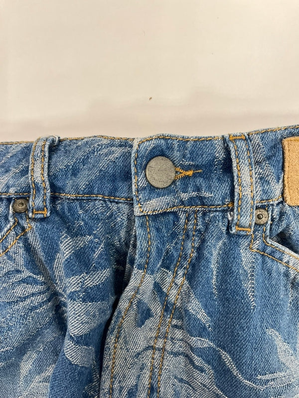 パームエンジェルス PALM ANGELS CLENEGA ツリープリントジーンズ ヤシの木 総柄 刺繍 デニム ブルー サイズ32 101MB-708