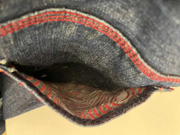 クージー COOGI ポケット刺繍 デニムパンツ ジーンズ ジーパン インディゴ デニム ネイビー W38×L33 101MB-585