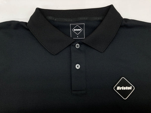 エフシーレアルブリストル F.C.Real Bristol 24SS EMBLEM POLO エンブレム トップス カットソー プルオーバー ロゴ GOLF ゴルフ BLACK 黒 FCRB-240059 半袖ポロシャツ ワンポイント ブラック Lサイズ 104MT-1895