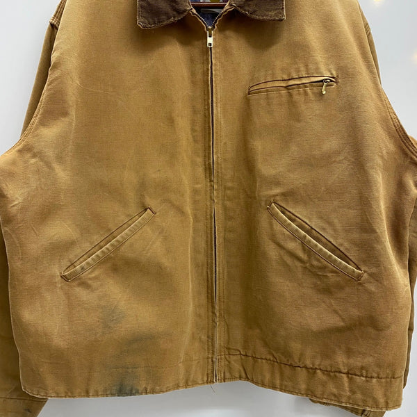 【曜日割引対象外】 カーハート Carhartt 70's デトロイトジャケット ステンシル ジャケット ベージュ 46サイズ 201MT-4874 VB