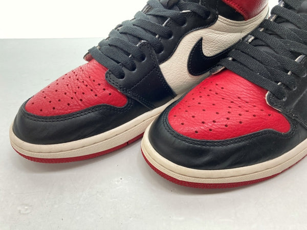 ナイキ NIKE 17年製 AIR JORDAN 1 RETRO HIGH OG GYM RED エア ジョーダン レトロ ハイ ジム レッド AJ1 白 赤 黒 555088-610 メンズ靴 スニーカー ブラック 27cm 104-shoes537