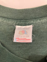 US US古着 90's 90年代 FRUIT OF THE LOOM MADE IN USA アメリカ製 ガーフィールド Garfield キャラクター アニメ グラフィック プリント XL Tシャツ グリーン LLサイズ 101MT-3917