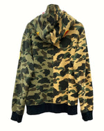 アベイシングエイプ A BATHING APE CAMO SHARK FULL ZIP HOODIE カモ シャーク フルジップ フーディー パーカー ハーフ カモフラ 茶 緑 001ZPG301004X パーカ カモフラージュ・迷彩 カーキ XLサイズ 104MT-968