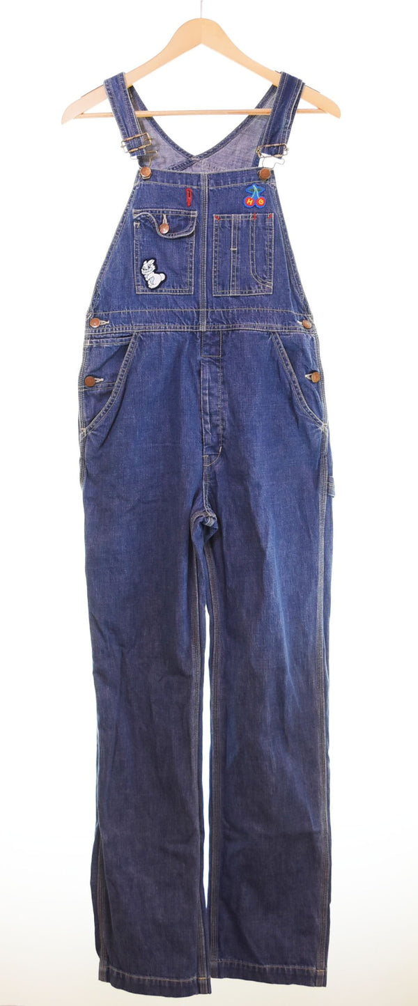 ヒステリックグラマー HYSTERIC GLAMOUR デニムサロペット オーバーオール ワッペン 00s 00's 2000年代 2AP-3170 つなぎ・オーバーオール ブルー フリーサイズ 103LB-6