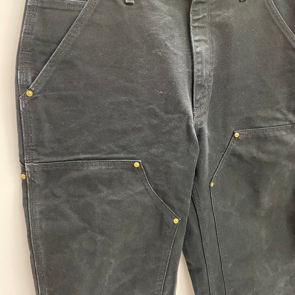 【曜日割引対象外】 カーハート Carhartt  ダブルニー ペインターパンツ USA製 W33 カーゴパンツ ブラック 201MB-1143 VB