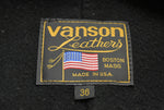 バンソン  VANSON   ライナー付き レザー シングルライダースジャケット 黒 36 ジャケット 無地 ブラック 103MT-606