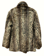 ショット SCHOTT ANIMAL BOA PEA COAT アニマル ボア ピー コート フェイクファー アンカーボタン 茶色 3142045 コート ヒョウ柄・レオパード柄 ブラウン XSサイズ 104MT-675