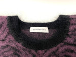 サヤカディヴィス SAYAKADAVIS Tiger pattern short knit セーター パープル 601LT-20