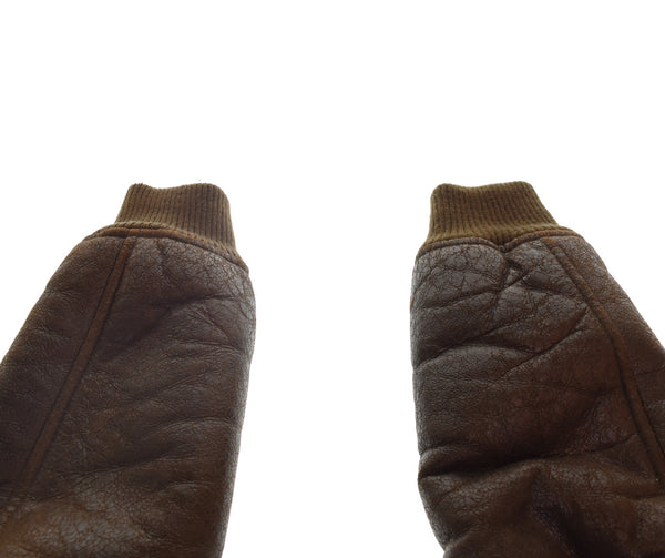 US US古着 90s 00s B-3 ムートンフライトジャケット ペイントカスタム 90's 00's ハンドペイント ジャケット ブラウン Lサイズ 103MT-3412