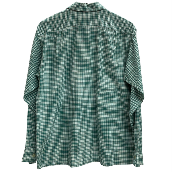 【曜日割引対象外】 ヴィンテージ vintage 50's~ Dunhill Cotton Check Shirts 長袖シャツ グリーン Mサイズ 201MT-4379 VB
