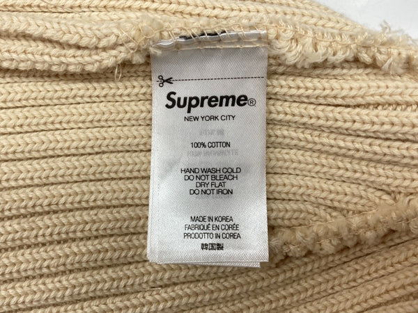 シュプリーム SUPREME Overdyed Beanie オーバーダイ ビーニー スモールボックスロゴ ニット帽 帽子 薄茶 帽子 メンズ帽子 ニット帽 ロゴ ベージュ ONE SIZEサイズ 104H-56