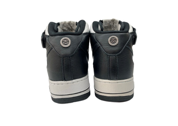 ナイキ NIKE 21年製 × STUSSY ステューシー AIR FORCE 1 07 MID SP エア フォース ミッド AF1 シューズ 白 黒 DJ7840-002 メンズ靴 スニーカー ホワイト 29cm 104S-1043