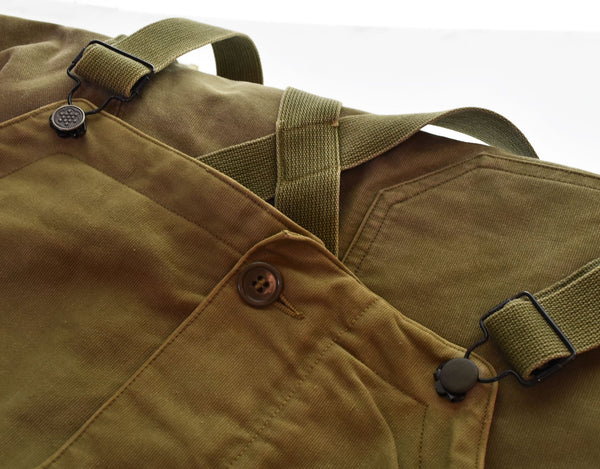 ミリタリー Military 40s US NAVY 米軍実物 N-1 デッキ パンツ USN 海軍 TALON ステンシル ジャングルクロス ウール NXsx65902 つなぎ・オーバーオール カーキ Mサイズ 103MB-454