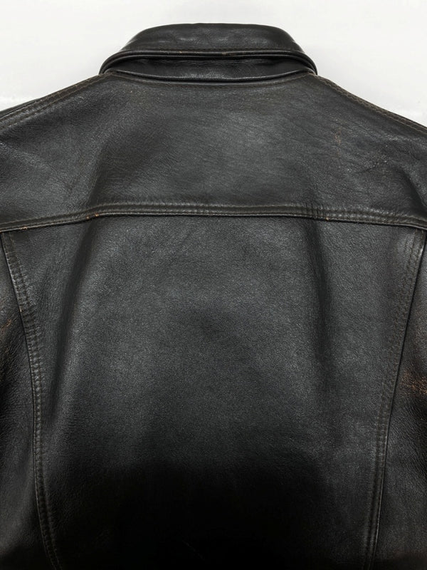 ハイラージレザーズ HIGH LARGE LEATHERS 3rd Type Broken Arrow ブロークン アロー 革ジャン Gジャン ホースハイド バイカー ライダース ジャケット 黒 サイズ36 ジャケット 無地 ブラック 104MT-2224