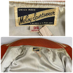 【曜日割引対象外】 マッコイ McCOY SPORTSWEAR 旧タグ 袖レザー ウール スタジャン  ジャケット オレンジ 36サイズ 201MT-4647 VB