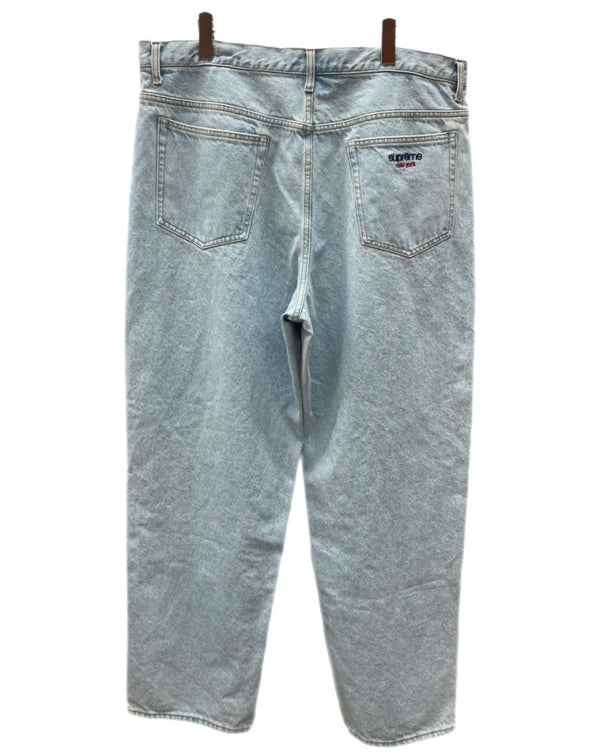 シュプリーム SUPREME 24SS Baggy Jean Washed Indigo バギー ジーンズ ワイド デニム パンツ ロゴ デニム ブルー サイズ 36 104MB-312