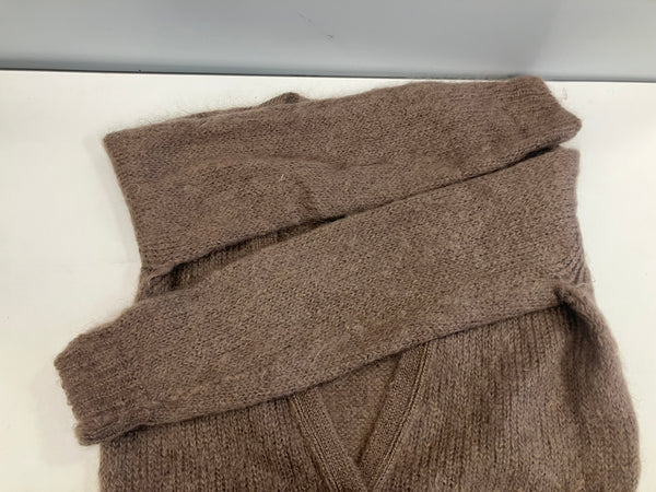 ハーレーオブスコットランド Harley of Scotland ラグラン モヘヤカーディガン スコットランド製 MADE IN SCOTLAND 18-080-913-0002-3-0 カーディガン ブラウン 34 101LT-218