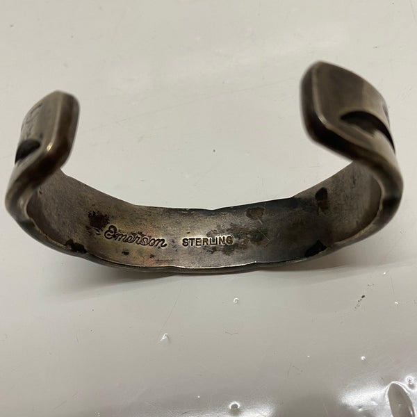 【曜日割引対象外】 【中古】エマーソンビル Emerson Bill NAVAJO スタンプワーク sterling silver メンズジュエリー・アクセサリー インディアンジュエリー バングル シルバー 201goods-784 VB