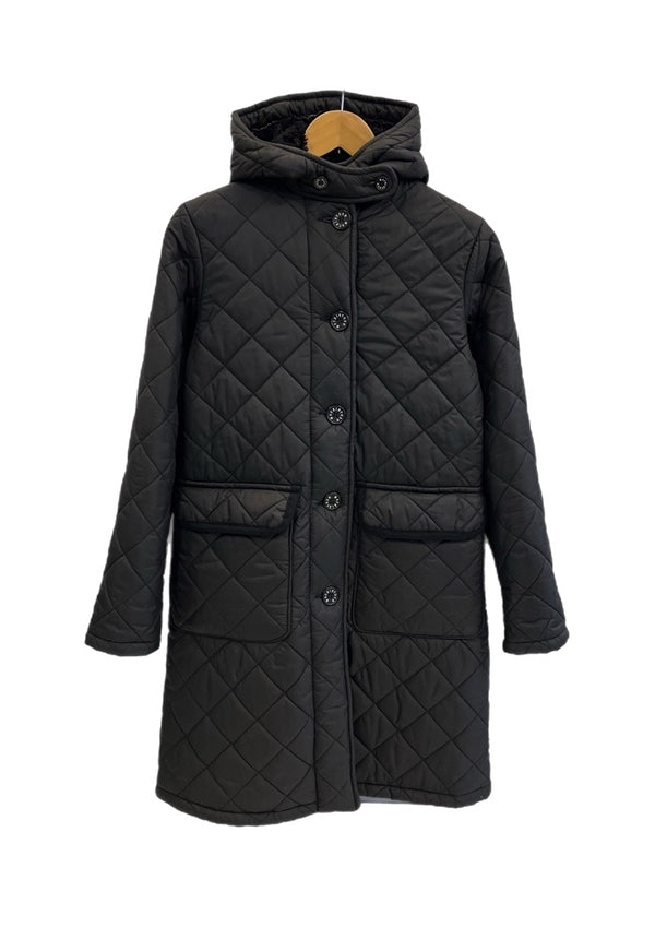 マッキントッシュ MACKINTOSH 裏ボア 中綿コート キルティング ジャケット フード付き コート ブラック サイズ36 101LT-151