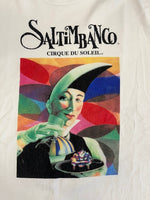 ヴィンテージ vintage 90s Cirque du Soleil シルクドソレイユ SALTIMBANCO サルティンバンコ 袖シングル Tシャツ ホワイト Lサイズ 101MT-4662