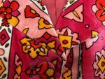 エミリオプッチ EMILIO PUCCI FIRENZE テーラード TAILORED コート ライトアウター ベロア VISCOSE ビスコース レトロ イタリア製 PINK ピンク系 ジャケット 総柄 マルチカラー SIZE42 104LT-224