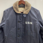 【曜日割引対象外】 アヴィレックス AVIREX N-1 DECK JACKET ステンシル ジャケット ネイビー Mサイズ 201MT-4517 VB