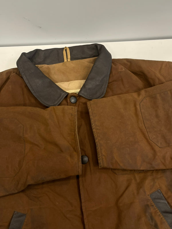 バブアー BARBOUR 90's 90年代 BUCKHOUSE バックハウス ダブルネーム BUSHMAN JACKET ブッシュマンジャケット ワックス コットン オイルドジャケット ハンティング VINTAGE ヴィンテージ ジャケット ブラウン 101MT-5336