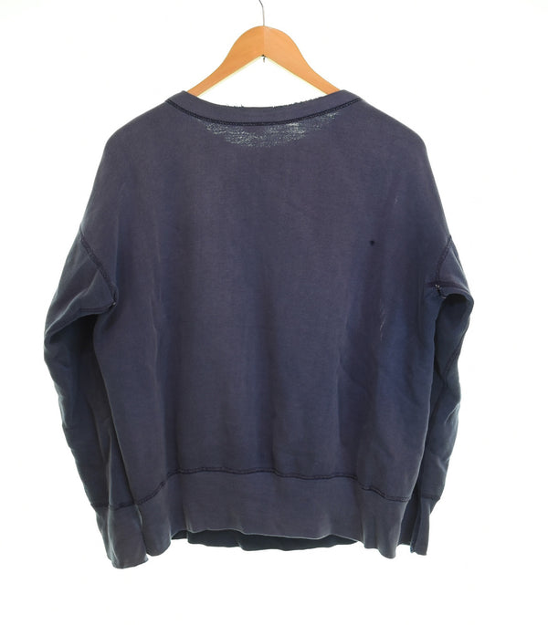 チャンピオン Champion 50's 小文字 ランタグ 茄子紺 FADE フェード ブリティッシュ イングリッシュ ロゴ リブ長 50s 50年代 VINTAGE ヴィンスウェ ヴィンテージ スウェット ネイビー 103MT-3195