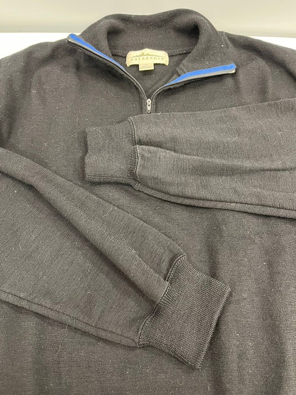 パタゴニア PATAGONIA 90s 90's 90年代 ハーフジップニット ヴィンテージ 黒 XL セーター ブラック 101MT-5277